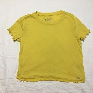 Yellow Lettuce Trim Short Sleeve Tee